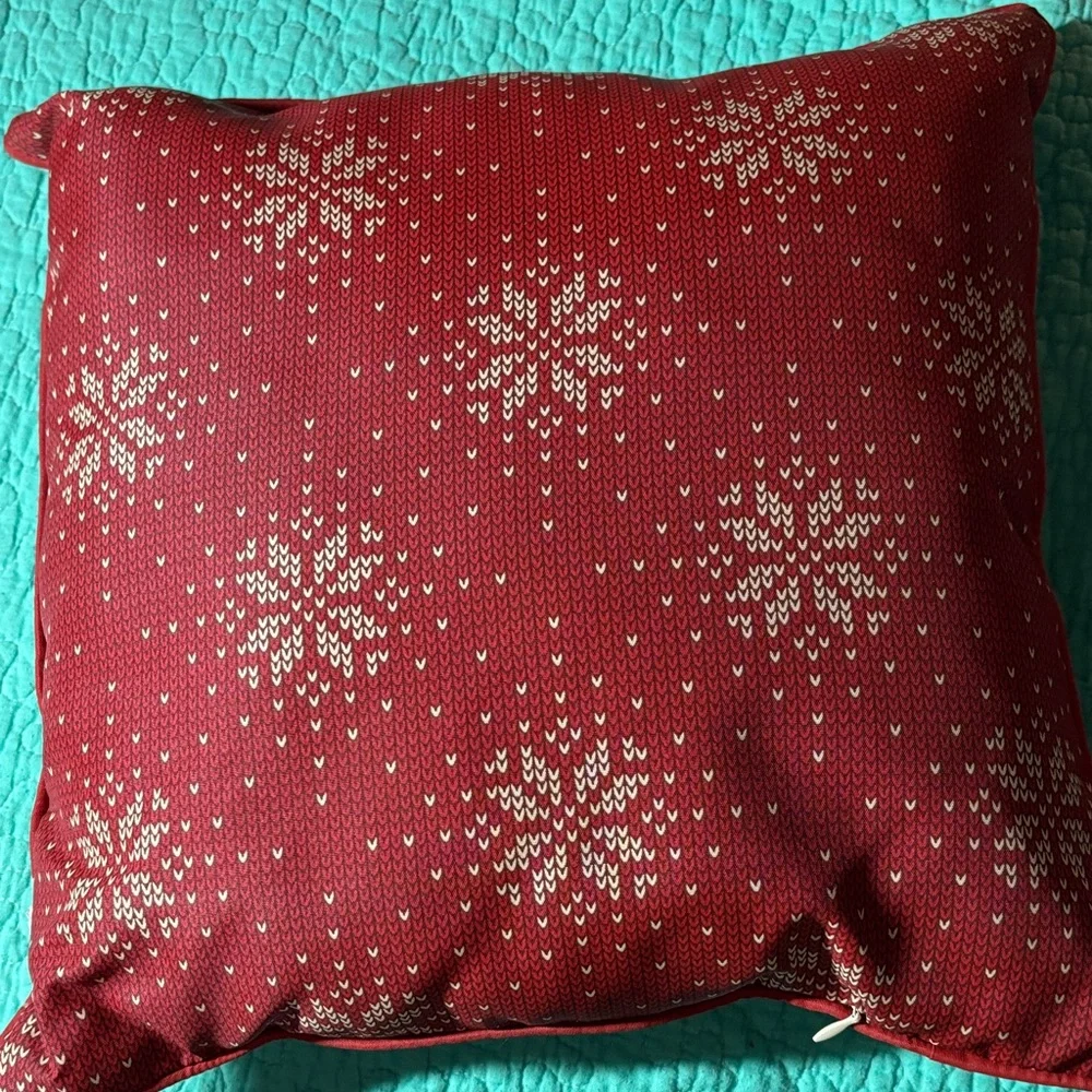 Festive Gnome Holiday Pillow - Red, Green, White